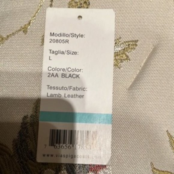 VIA SPIGA Black Leather Motorcycle Jacket - Picture 5 of 6